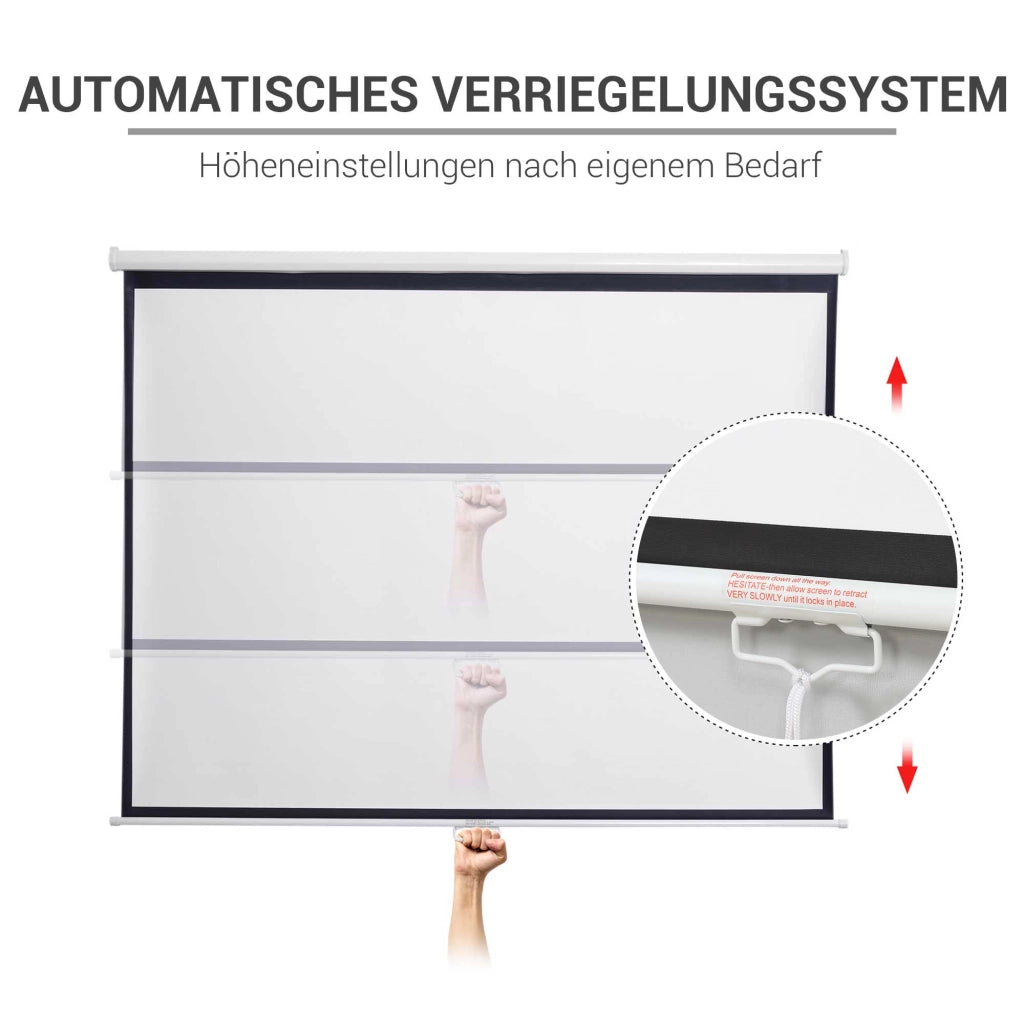 Telo proiezione 244x183 cm 120 pollici 4:3 16:9 manuale ¨C zephmum ¨C per home cinema