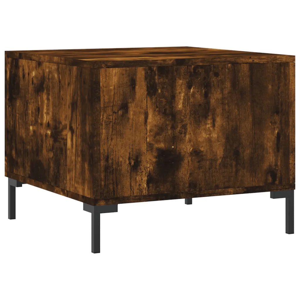 2 pz Tavolini salotto | Tavolino da caff¨¨ | Tavolino da Soggiorno Rovere Fumo 50x50x40cm Legno Multistrato