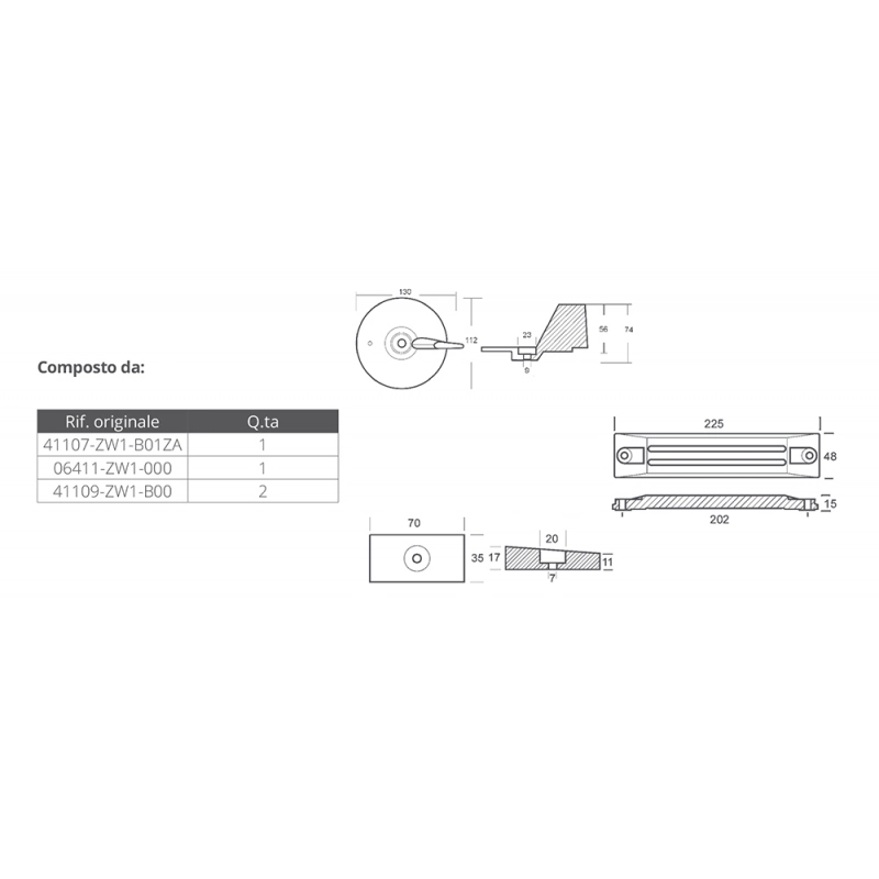 KIT ALLUMINIO HONDA BF75-90-115-130