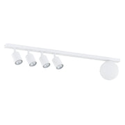 Plafoniera Minimal 5 Luci Sobek In Acciaio Bianco E14+Gu10