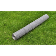 Recinzione in Rete per Pollaio Acciaio Zincato 25x0,75m Argento cod mxl 63996