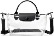 Borsa trasparente, approvata per stadi, piccola borsa da crossbody, borsa a mano per concerti e eventi sportivi.