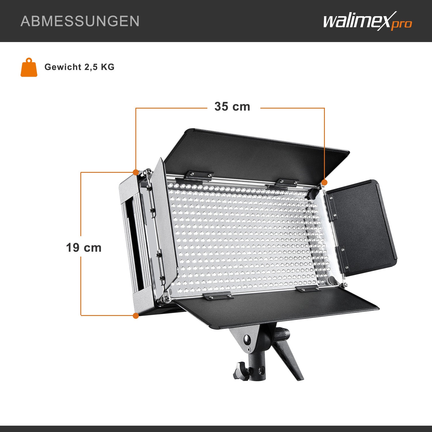 Luce a pannello LED 500 per fotografia, Faro fotografico dimmerabile con display LCD e touchscreen, per foto e video professionali