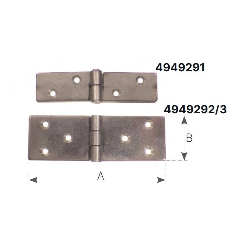 CERNIERA INOX MM.90 X 30