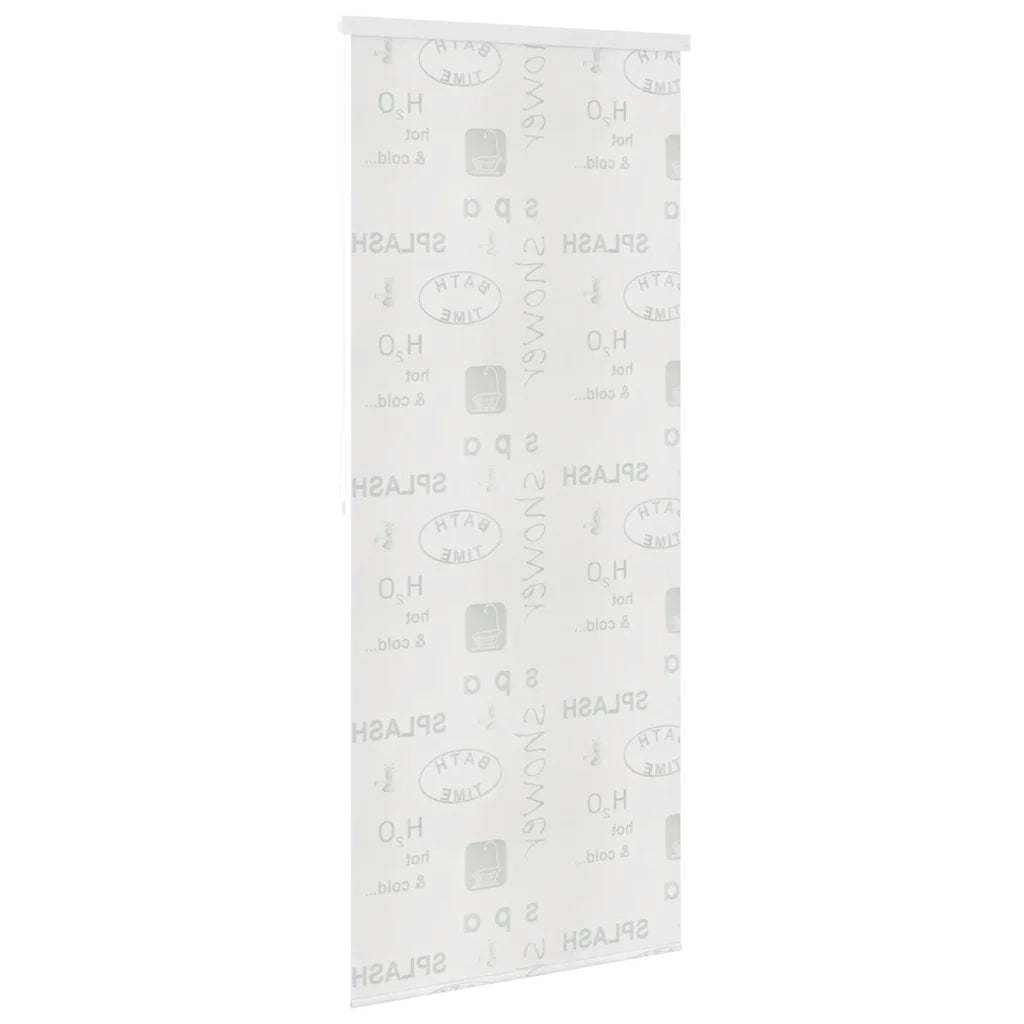 Tenda a Rullo per Doccia 80x240 cm con Scritta Splash