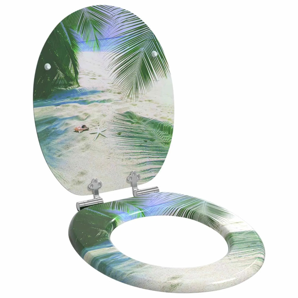 Sedile per toilette con chiusura morbida Verde 44 x 38 cm CFW1224472