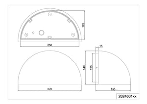 Applique da esterno, metallo, ruggine, L 27 cm, Maas