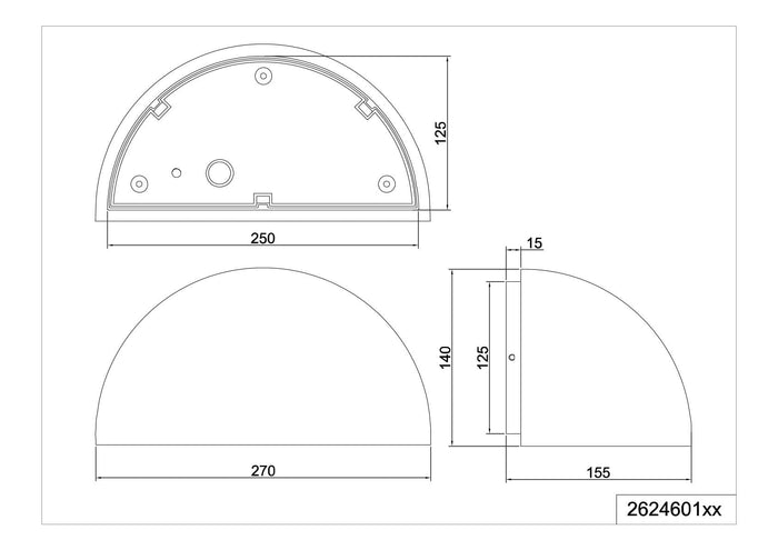 Applique da esterno, metallo, antracite, L 27 cm, Maas