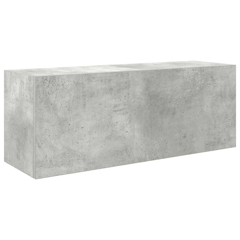 Armadietto da Bagno Grigio Cemento 80x25x30 cm in Truciolato
