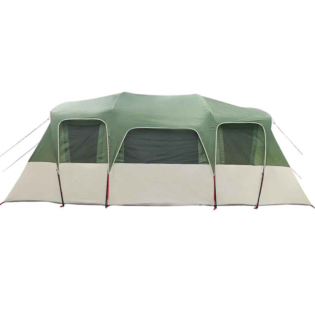 Tenda Familiare a Tunnel per 16 Persone Verde Impermeabile