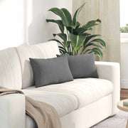 Cuscini da Divano 2 pcs Grigio scuro 50 x 30 cm Tessuto 42013641