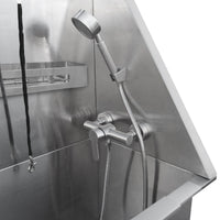 Vasca da Bagno per Toelettatura Cani Gatti e Animali Domestici in Acciaio Inossidabile Inox – 400mm