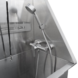 Vasca da Bagno per Toelettatura Cani Gatti e Animali Domestici in Acciaio Inossidabile Inox – 400mm