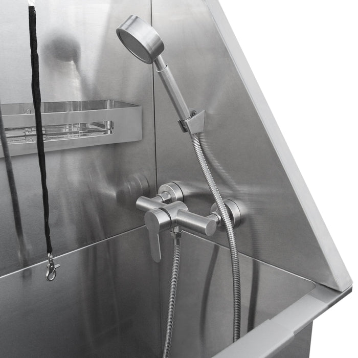 Vasca da Bagno per Toelettatura Cani Gatti e Animali Domestici in Acciaio Inossidabile Inox – 400mm