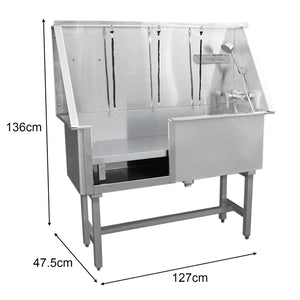 Vasca da Bagno per Toelettatura Cani Gatti e Animali Domestici in Acciaio Inossidabile Inox – 400mm