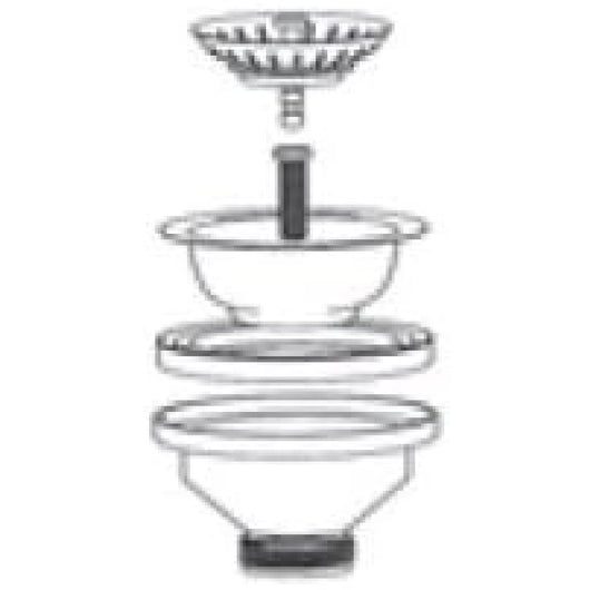 Cr serie 3236 piletta basket senza troppopieno, completa di vite