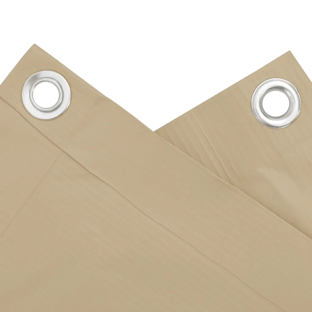 Paravento da Balcone in Tessuto Oxford 90x600 cm Beige 42335