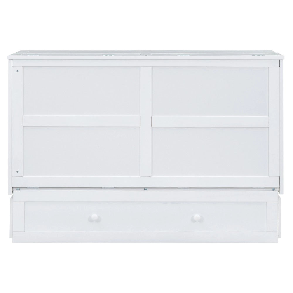 Letto a Scomparsa con Cassetti e Ripiano ¨C MINIMAL ¨C Bianco 140x200