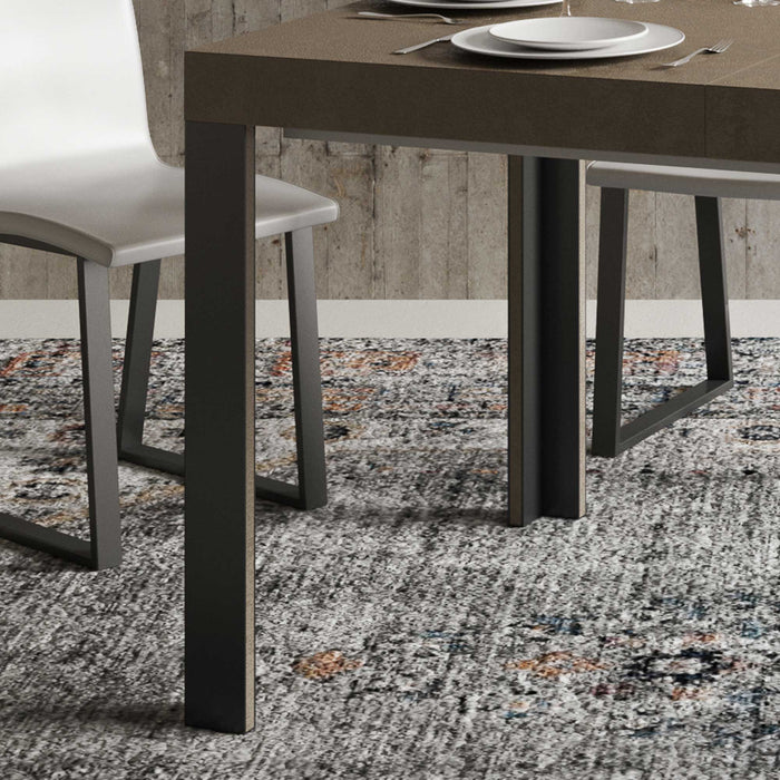 Tavolo Allungabile 140-244x90x77 cm Linea Tortora Telaio Antracite
