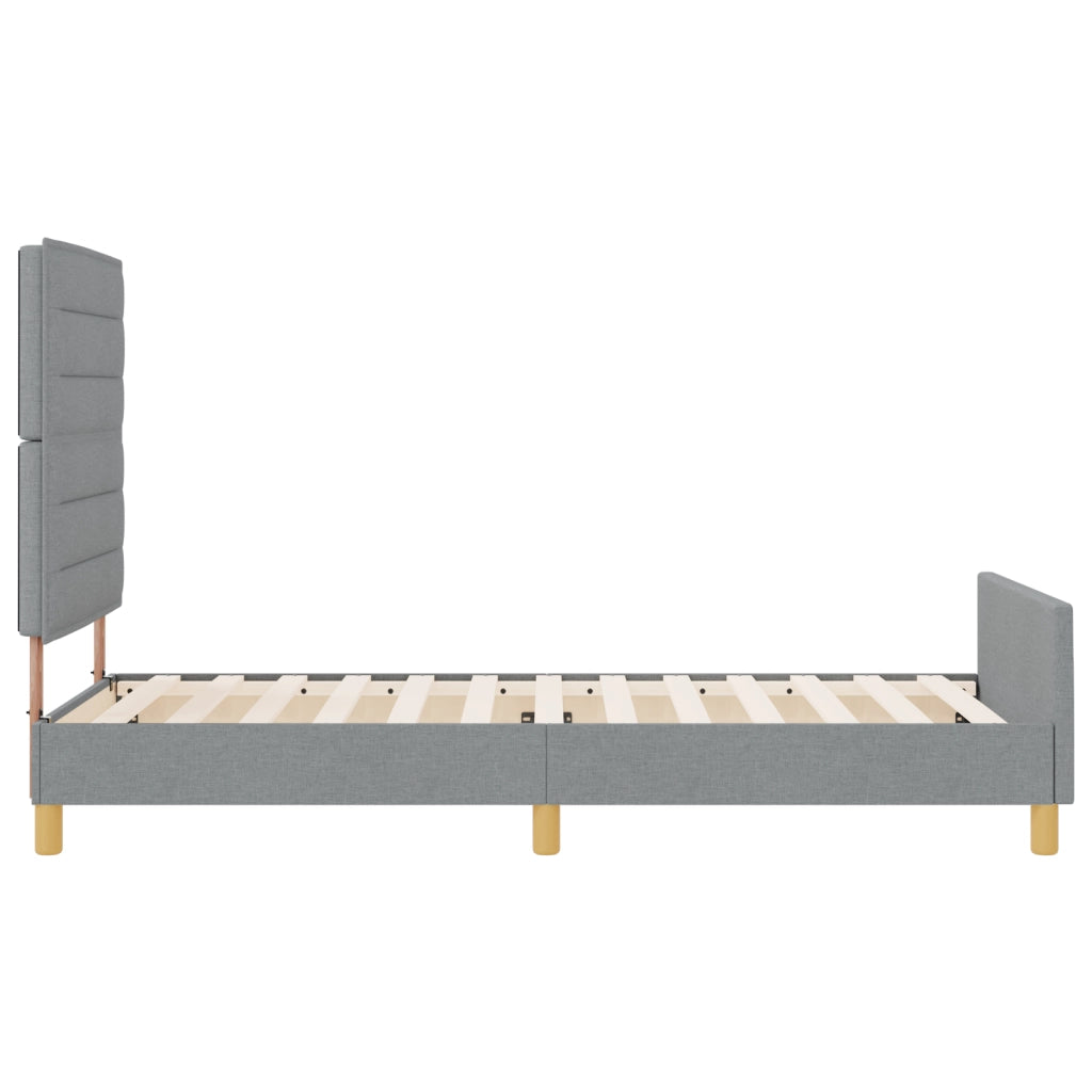 Struttura Letto Grigio Chiaro 80x200 cm in Tessuto