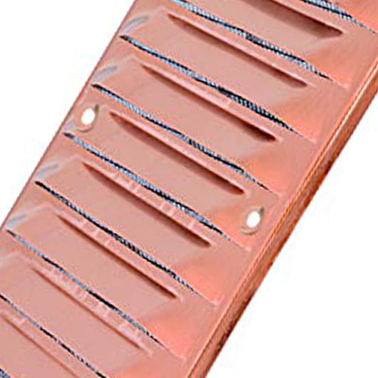 Griglia di areazione 150x150 in rame con rete