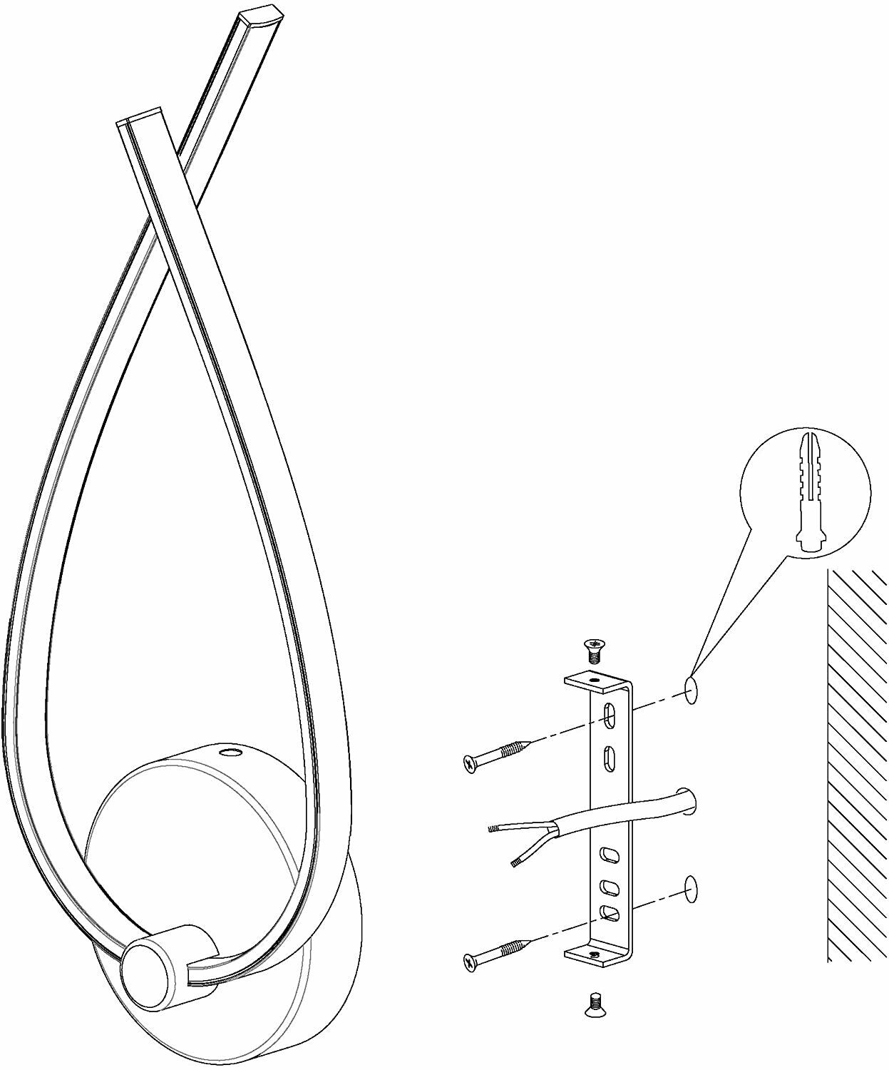 Applique Led Interno Lampada a Parete Rotonda Alluminio Oro Rosa Lasana Eglo