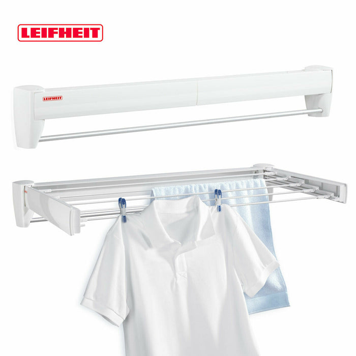 Leifheit Stendibiancheria a Parete Stendino a Muro Bagno Balcone Telegant 36