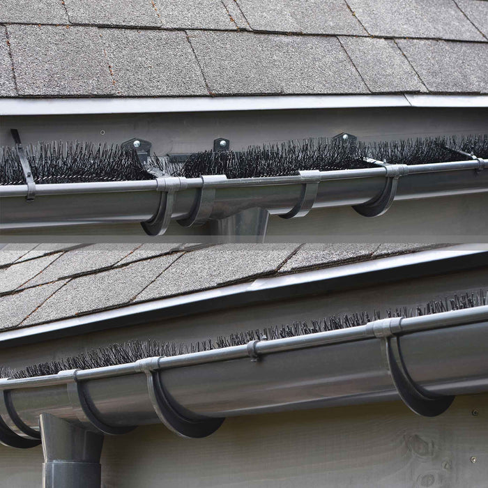 Spazzola per grondaie e Barriera anti piccioni 20 scovoli 24 m Ø 10,5 cm per pannelli fotovoltaici
