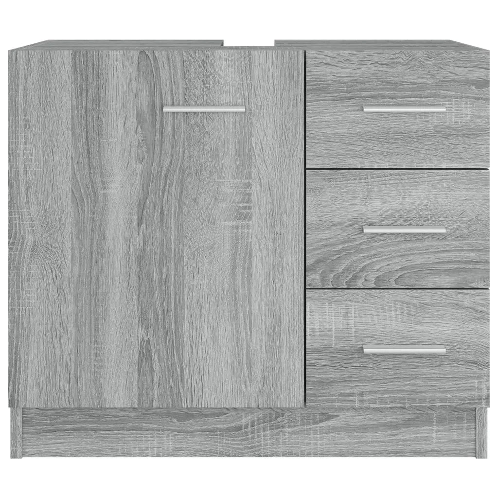 Mobile Lavabo Grigio Sonoma 63x30x54 cm in Legno Multistrato 815631