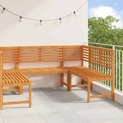 Set Panchina da Giardino 5 pcs Marrone Legno di Acacia Massello 3328690