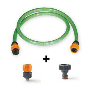 Kit collegamento Carrello Rubinetto Tubo Giardino + 2 Raccordi + Presa 3/4 GF