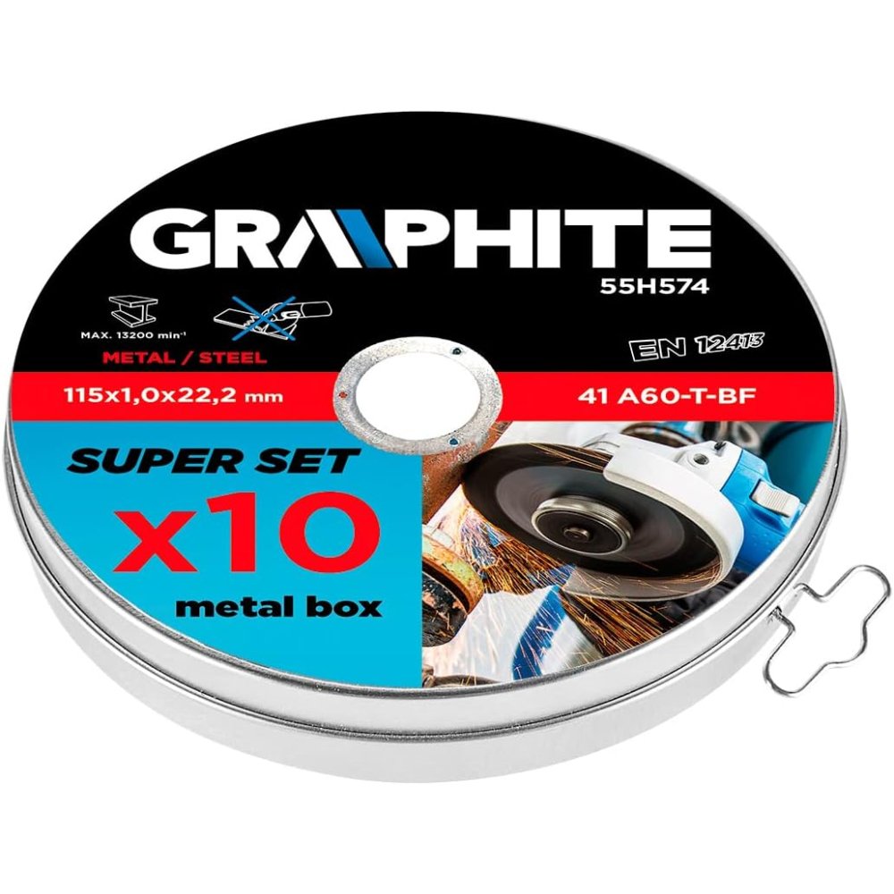 Topex 55h574 disco da taglio per er metallo 115 x 1.0 ñ… 22.2