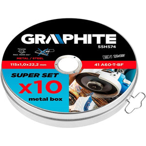 Topex 55h574 disco da taglio per er metallo 115 x 1.0 ñ… 22.2