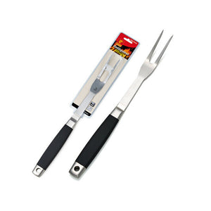 Forchettone Barbecue in Acciaio Inox Griglia Arrostire Hamburger Carne 39 cm