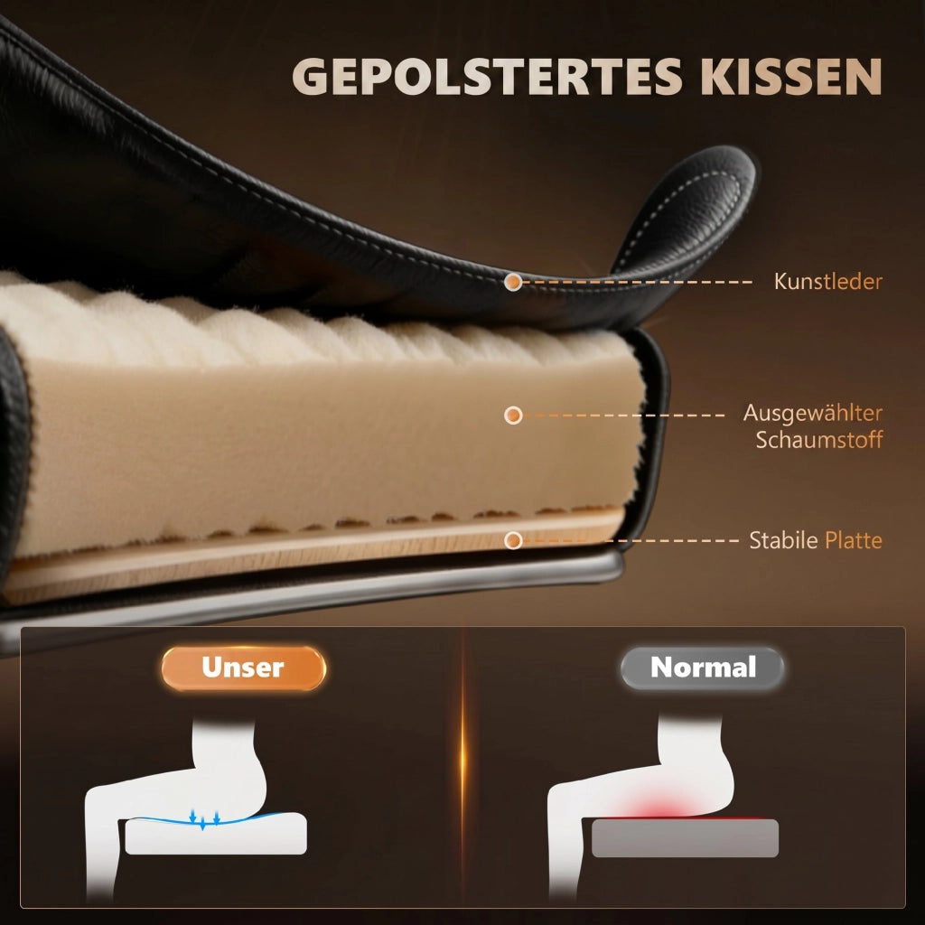 Sedia da Ufficio Ergonomica con Massaggio e Poggiapiedi ¨C Xylo ¨C Schienale Alto, Supporto Lombare, Nero