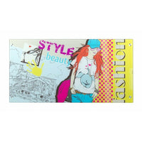 Scrivania Vetro Temperato Cameretta PC Ufficio Cartoon Young Bizzotto 113X58