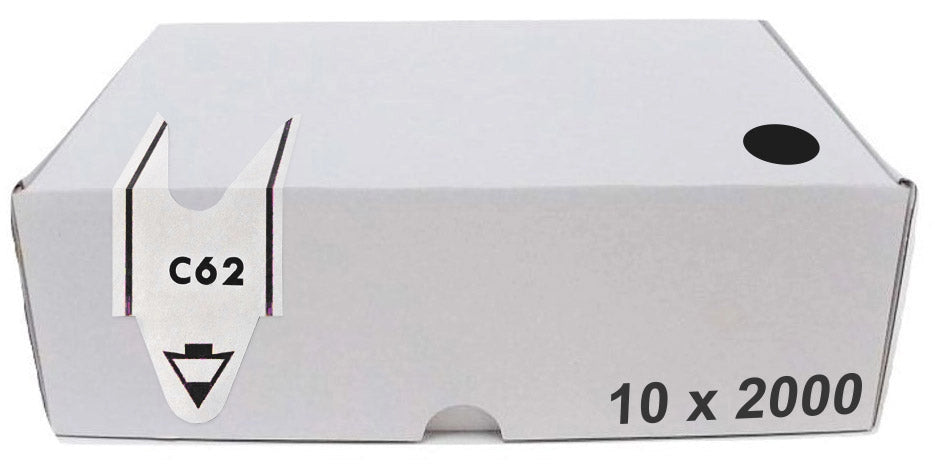 Confezione da 20000 Tickets per Distributore a Chiocciola Lettera + 2 Cifre Visel Neri