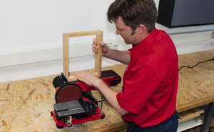 Levigatrice a Nastro da Banco con Disco Combinata Einhell TC-US 400 Inclinabile