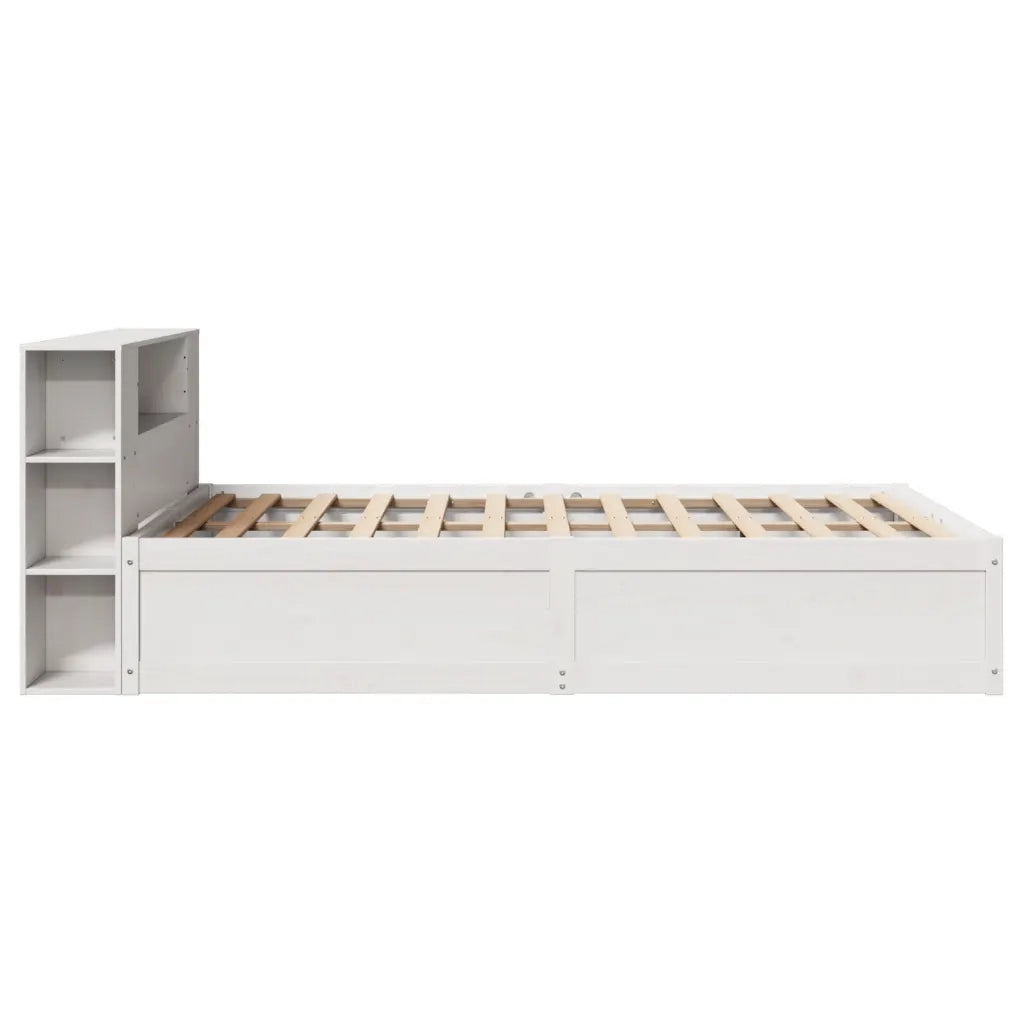 Letto senza Materasso Bianco 140x190 cm Legno Massello di Pino 3323423