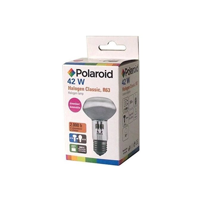 Polaroid Lampada Alogena e27 Faretto r63 42W-300lm 60W 2800k
