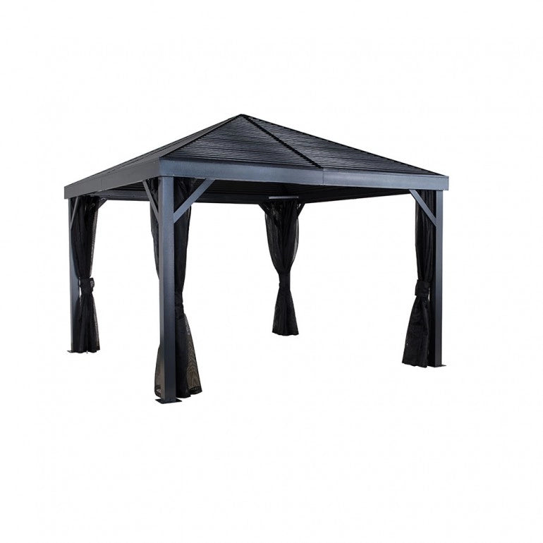 Gazebo in alluminio ed acciaio South Beach 12'x12' 363x363x310 cm by Ezooza