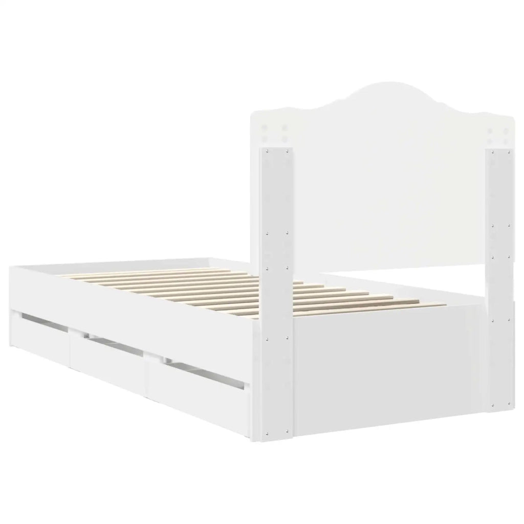 Struttura del letto Bianco 75 x 190 cm Legno Ingegnerizzato 3413464