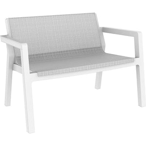 SET SALOTTO RIVIERA BIANCO LATTE CON DIVANO