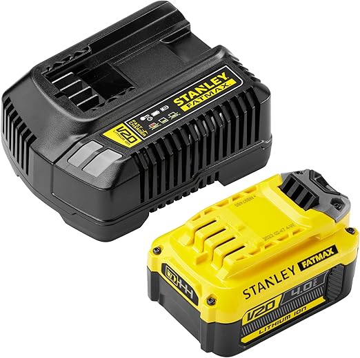 Stanley FatMax SFMCB14M1‑QW – Kit Batteria 18 V V20 4,0 Ah + Caricatore Rapido