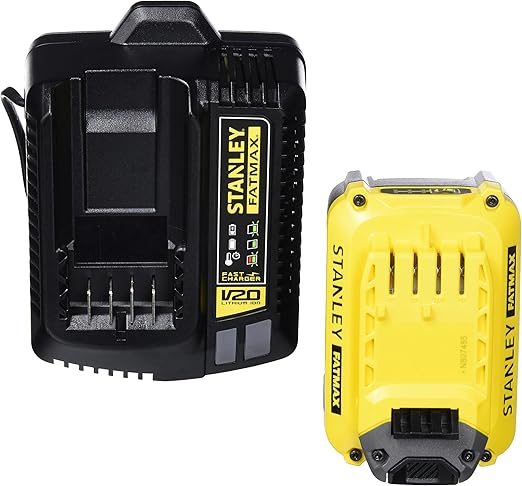Stanley FatMax SFMCB14M1‑QW – Kit Batteria 18 V V20 4,0 Ah + Caricatore Rapido