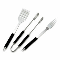 Set Utensili Accessori Barbecue Inox Griglia Posate Pinza Forchettone Spatola