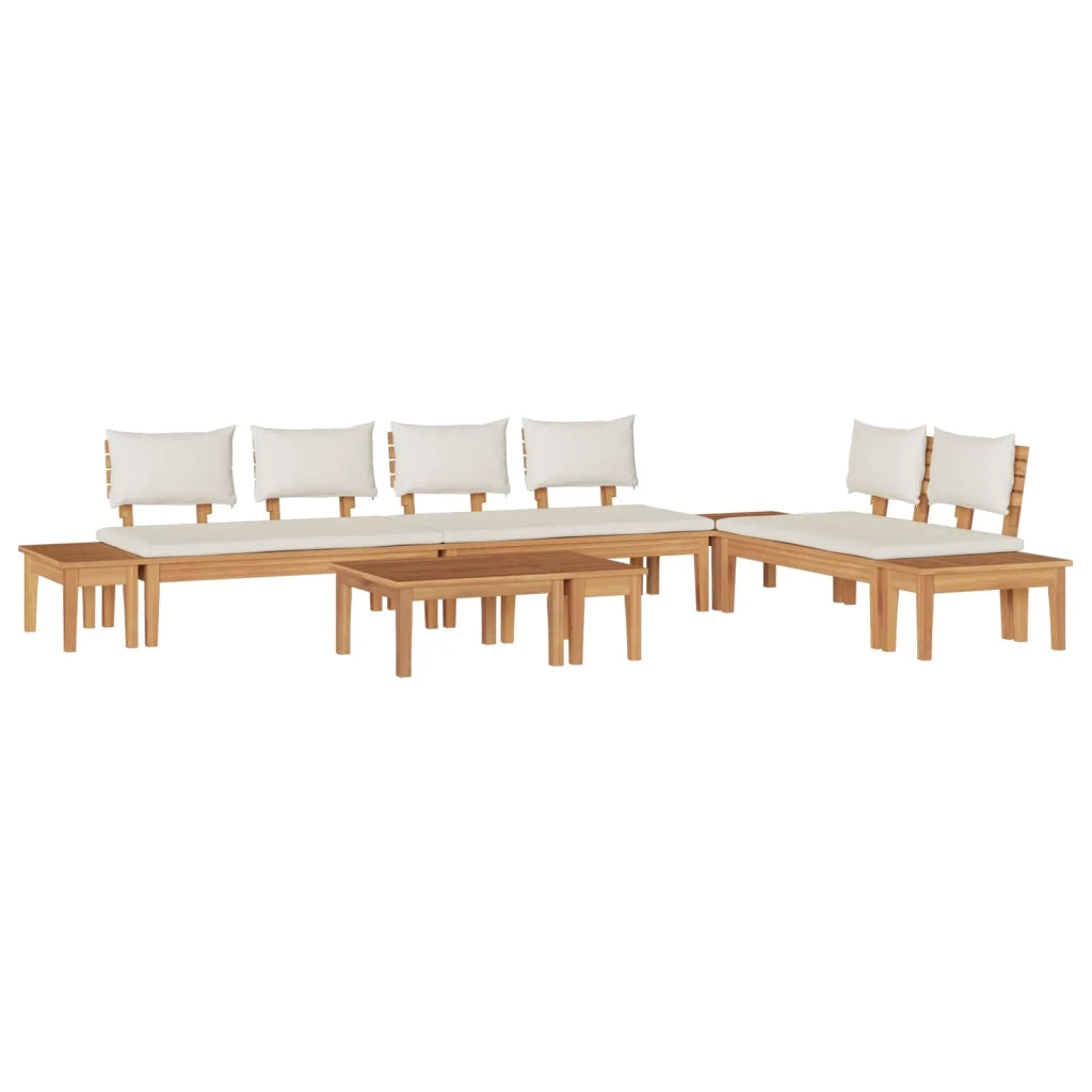 Set Divano da Giardino 5 pcs Marrone e Crema 3356870