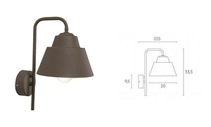 Lampada Parete Applique Esterno Discendente E27 Illuminazione IP43 Alma Sovil
