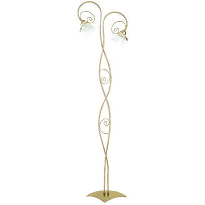 Lampada da terra Luminex Kokarda oro, 2 vetri E14 169cm
