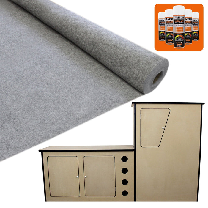 Cucina da Camper in MDF & 11mq Moquette Furgoni 5 Spray Adesivi GRATIS Fumo